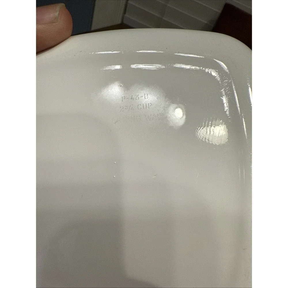 Lot 2 Corning Ware 2 3/4 Cup Dish Country Festival Bluebird P-43-B Vintage 1975